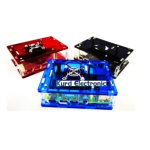 Acrylic Case for Raspberry Pi 4B red Supporting Fans