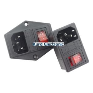 250V 15A Power Supply Socket with Switch and 6A Fuse
