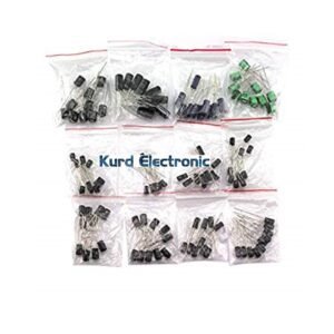120pcs 12 values 0.22UF- 470UF Aluminum electrolytic capacitor