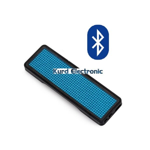 93*30*6 mm Bluetooth Led badge BL1248 Blue