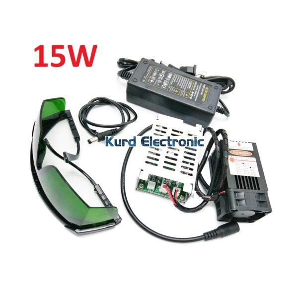 450nm 15000mW 15W 12V Laser Module TTL Adjustable Focus