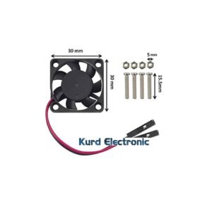 5V Raspberry Pi Fans, Size 3010 with Screw & Nut