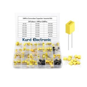 240Pcs Correction Capacitor Assorted Kit 24Values x 10Pcs 63V-100V