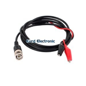 BNC Male to Dual Alligator Clip Oscilloscope Test Probe Lead Cable 1M