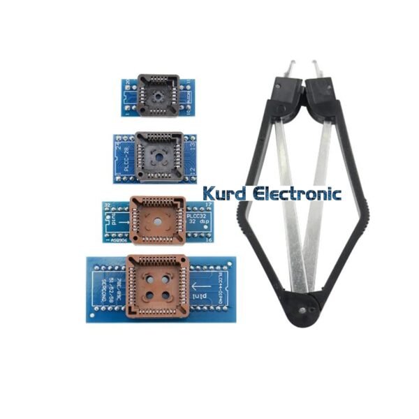 4pcs PLCC44 PLCC32 PLCC28 PLCC20 adapter socket + plcc extractor