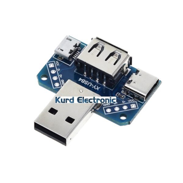 USB Adapter Board Male To Female Adapter Micro USB/Type-c Interface 4P 2.54mm