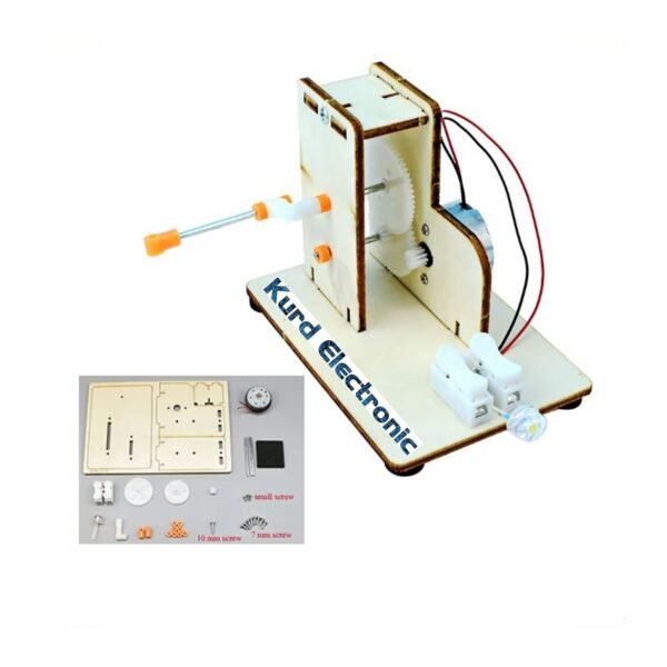 DIY Hand Crank Generator Stem Toys Educational Wooden