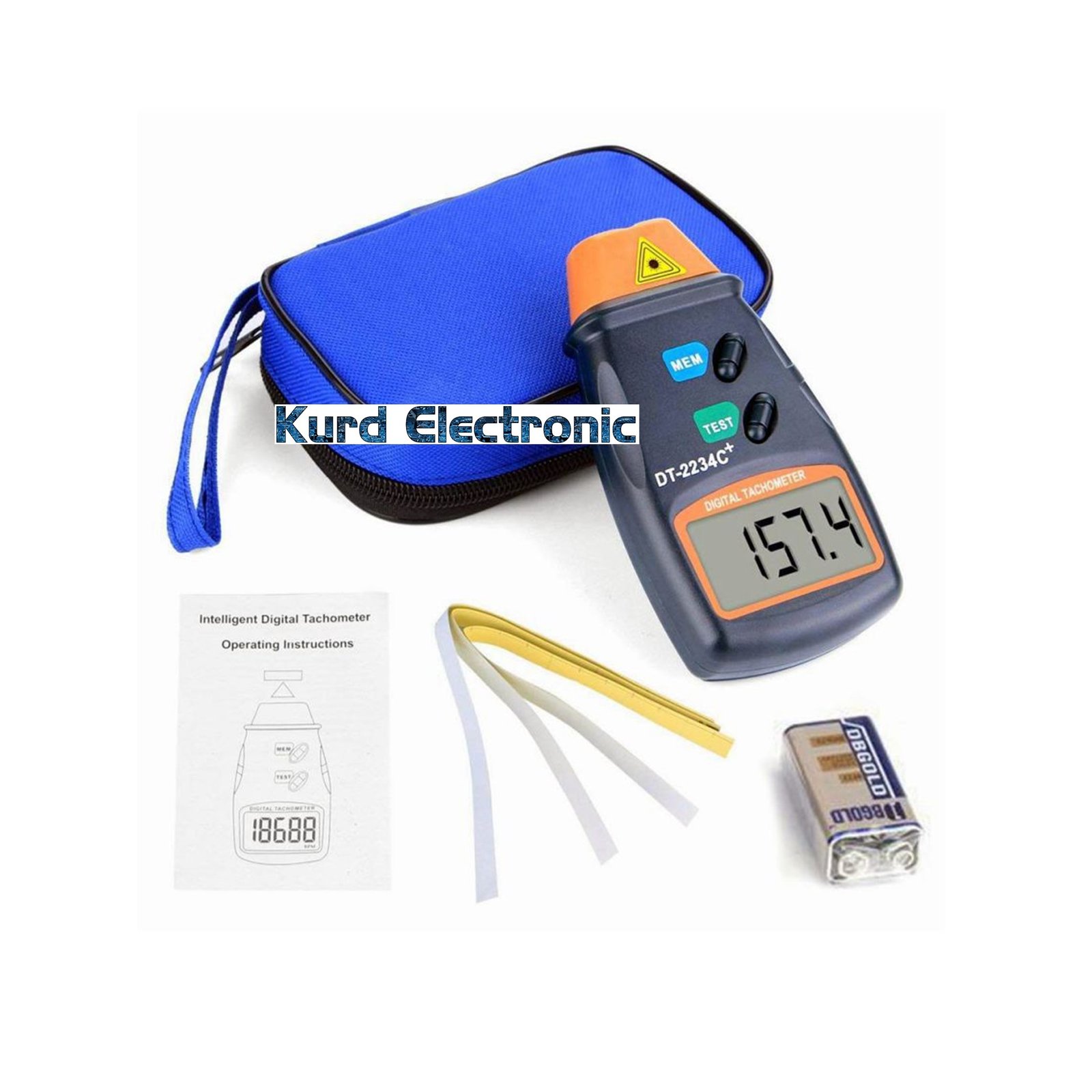 1606637223slide492.jpg DT-2234C+ Digital Laser RPM Tachometer Non Contact Measurement Tool - Image 1