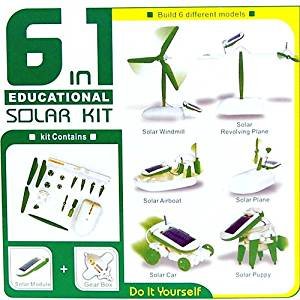 DIY 6 in 1 Developmental Solar Energy Windmill Puppy