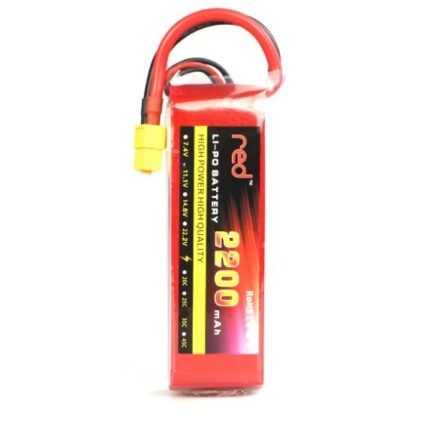 RED 2200MAH 3S 11.1V 35C High Power High Quality LIPO T Female