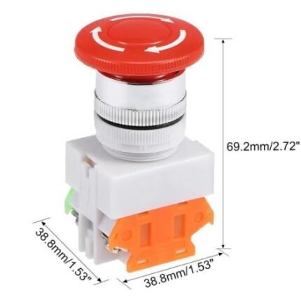 LAY37-11ZS Red Mushroom Cap 1NO 1NC DPST Emergency Stop