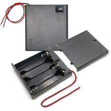 4 x AA Battery Holder Box, With Cover/on-off