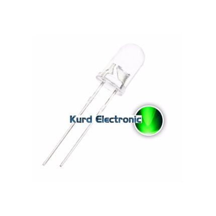 LED 5MM Water Clear Green 5 pcs