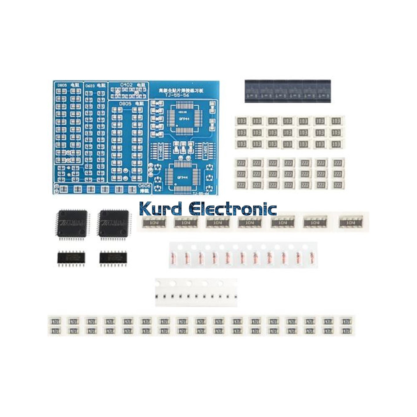 1660074108slide804.jpg SMT SMD Component Welding Practice Board Soldering DIY Kit Resitor Diode Transistor - Image 1