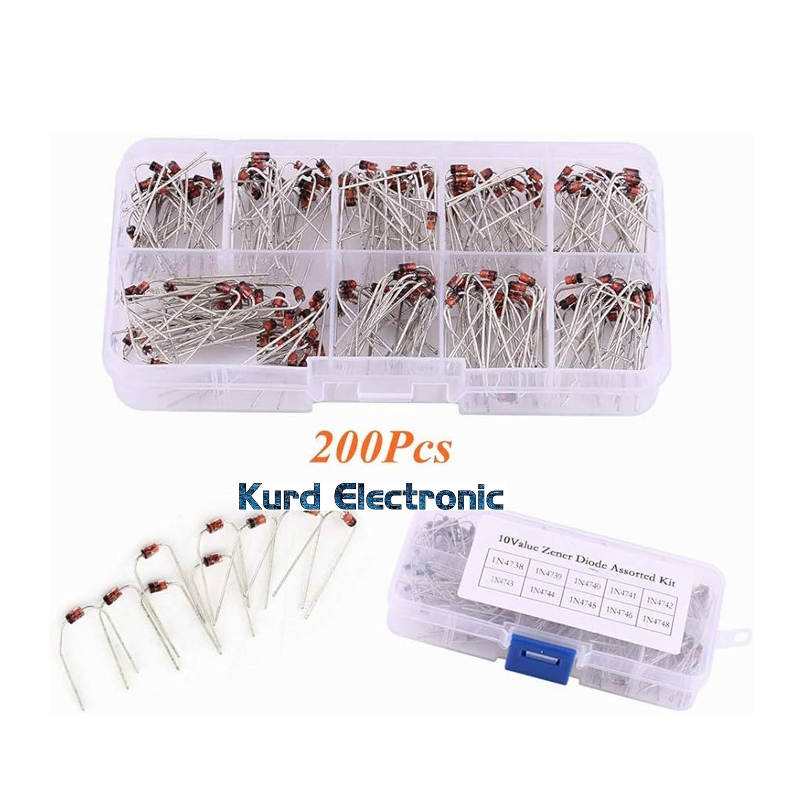 1747601848slide694.jpg 200PCS 1N4728~1N4737 1WVoltage Regulator Diode Kit (Plastic Bo - Image 1